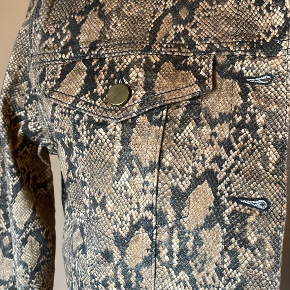 Frame Le Vintage Jacket Coated Python Bomber / Mo… - image 5